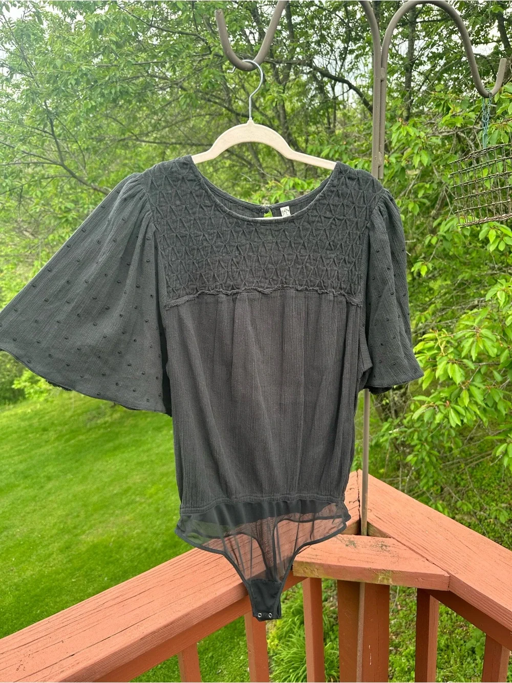 Free People Perfect Catch Flutter Sleeve Bodysuit - Picture 3 of 5